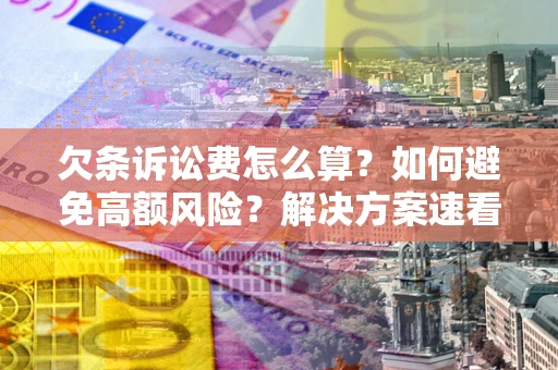 济南欠条诉讼费怎么算？如何避免高额风险？解决方案速看！