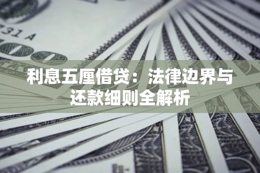 济南利息五厘借贷：法律边界与还款细则全解析